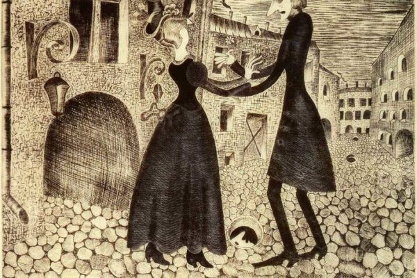 Шемякин. Преступление и наказание. Офорт. 1964